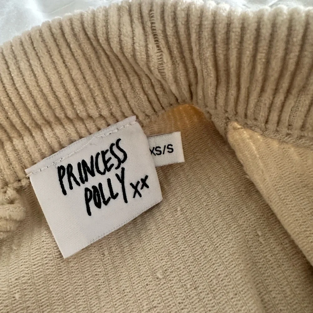 princess polly beige western corduroy button up jacket